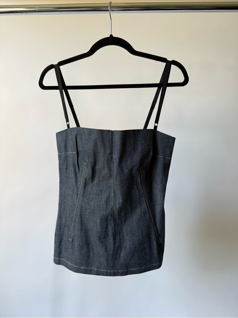 Dolce & Gabbana Blue Denim Corset Top